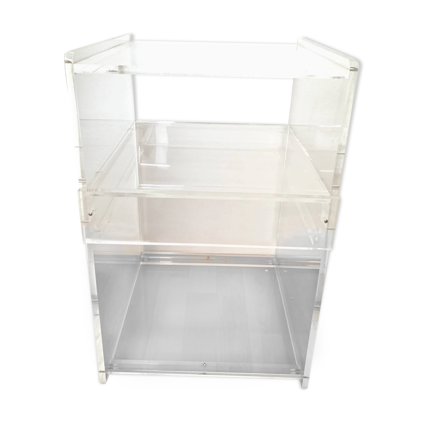 Vintage plexiglass side furniture