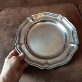 Lot de 2 plats ronds inox