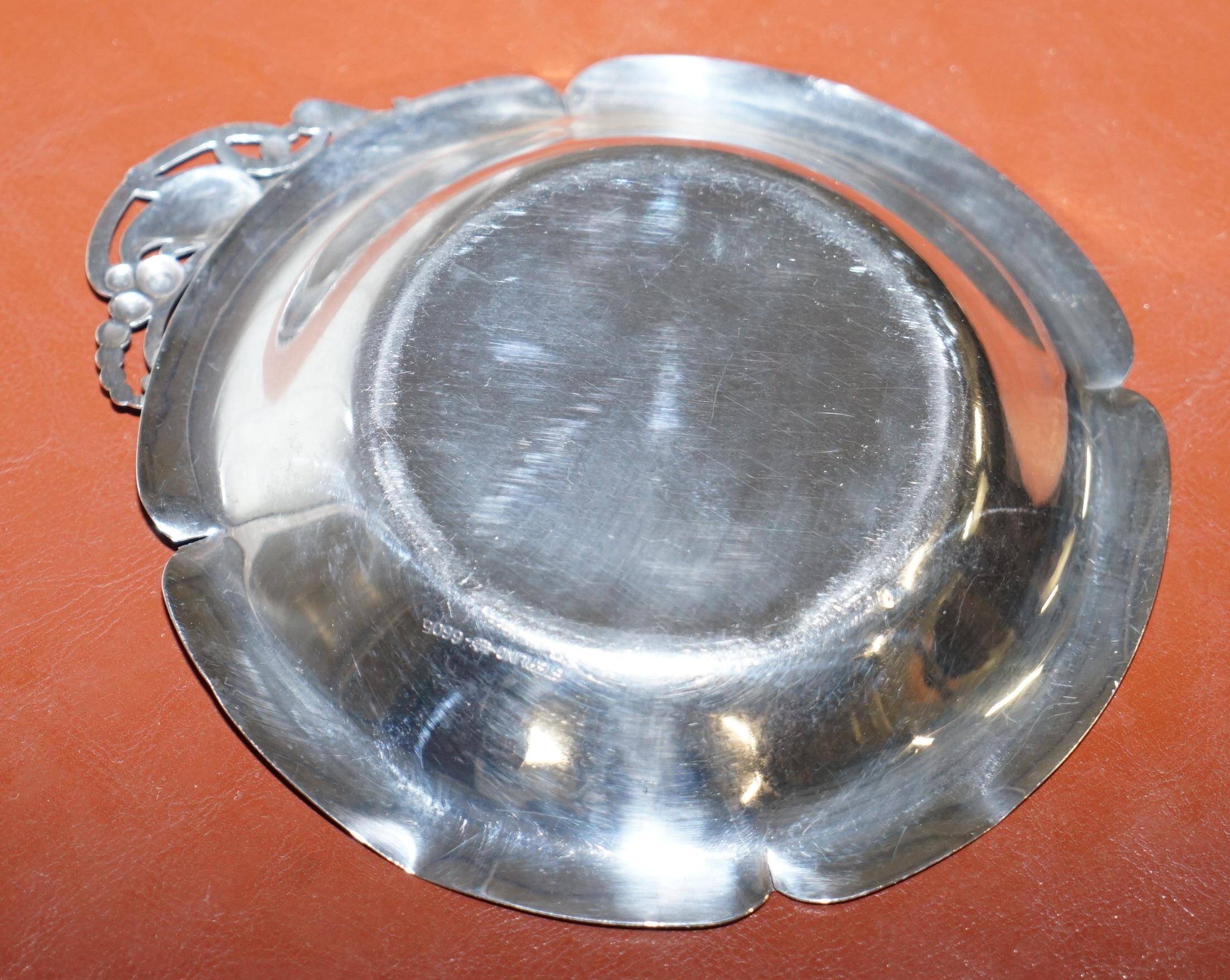 Pair of sterling silver biscuit dishes by Webster circa 1950.