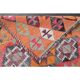 Vintage Turkish Oushak handmade wool cotton orange runner rug 71x202