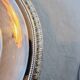 Oval silver metal tray Christofle Gallia Malmaison model