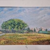 Christian Xapella (1927-2021) - Huile sur isorel - La madeleine à Grand Champ - Signée