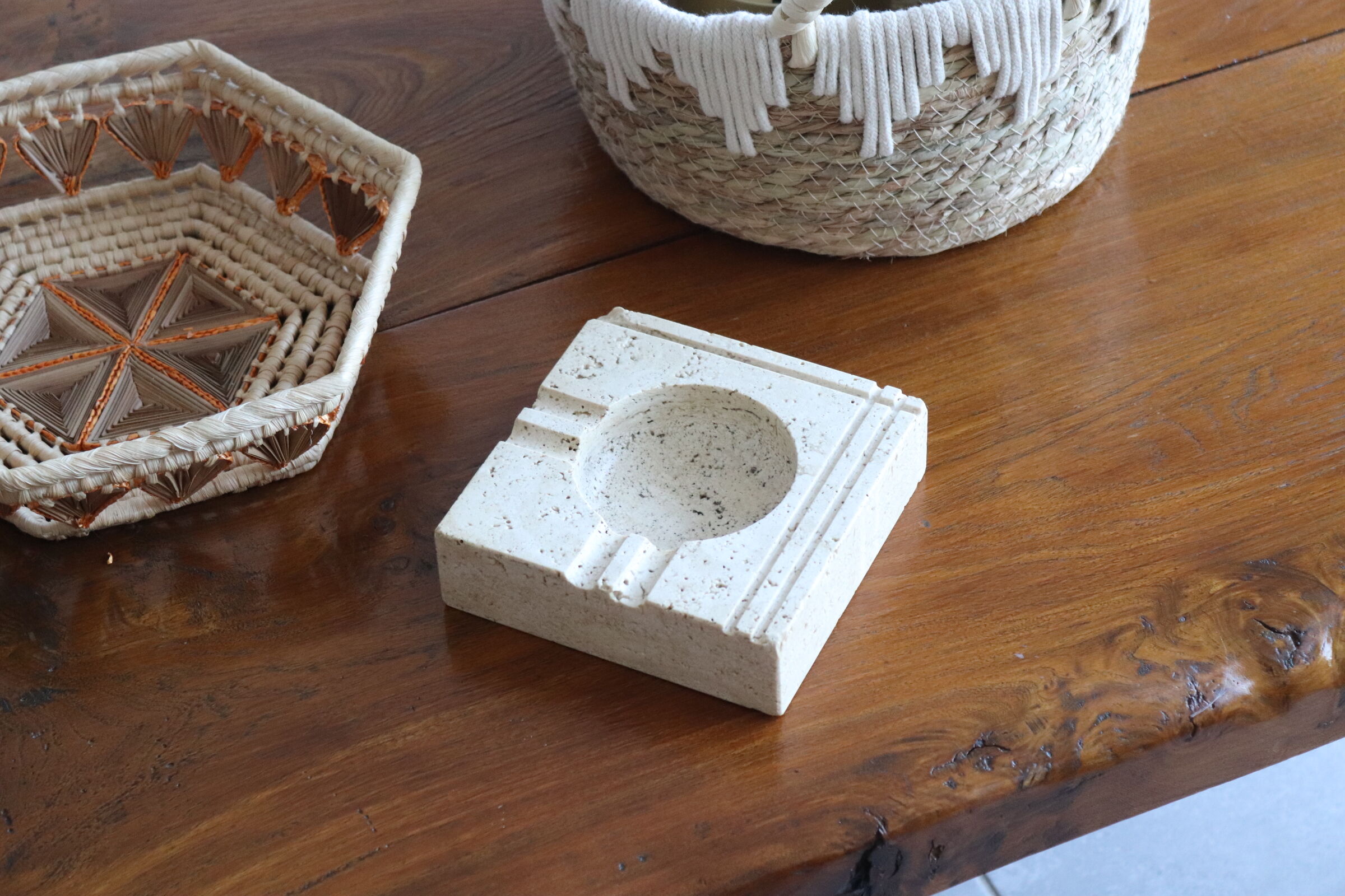 Travertine ashtray Cerri Nestor Italy 70