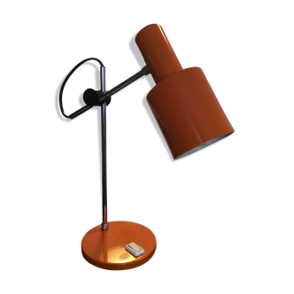 Vintage lamp of the 70s in orange metal