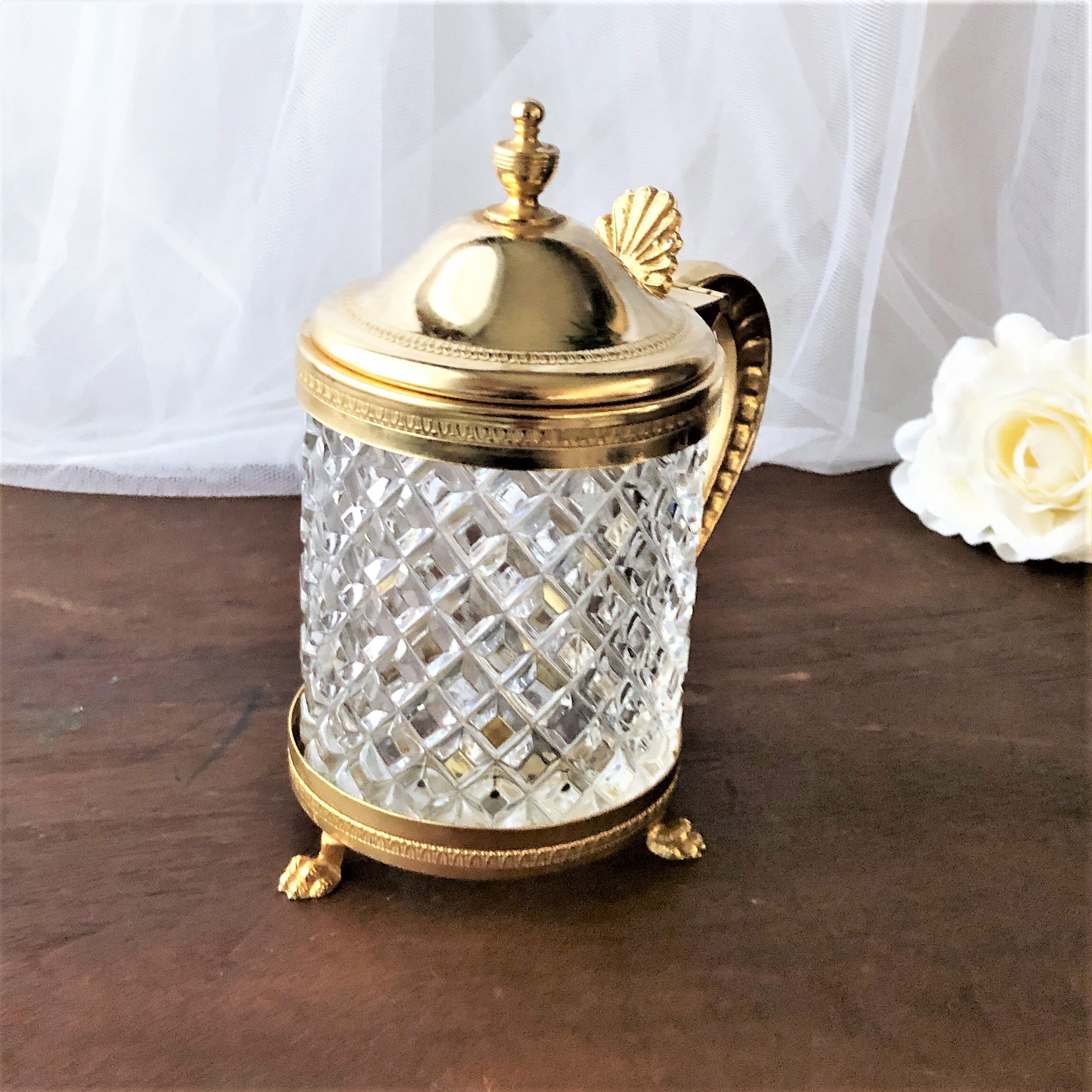 Candy box glass and brass