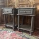 Pair of vintage bedside tables in fir, reimagined – waxed finish – both elegant.