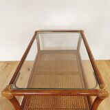 Vintage canning coffee table glass tray