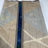 Abstract scandinavian multicolor high pile rya rug carpet, sweden, 1960s
