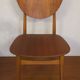 Set of 4 butterfly teak dining chairs with shaped backs, 1960s