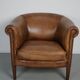 Vintage Dutch cognac coloured leather club chair