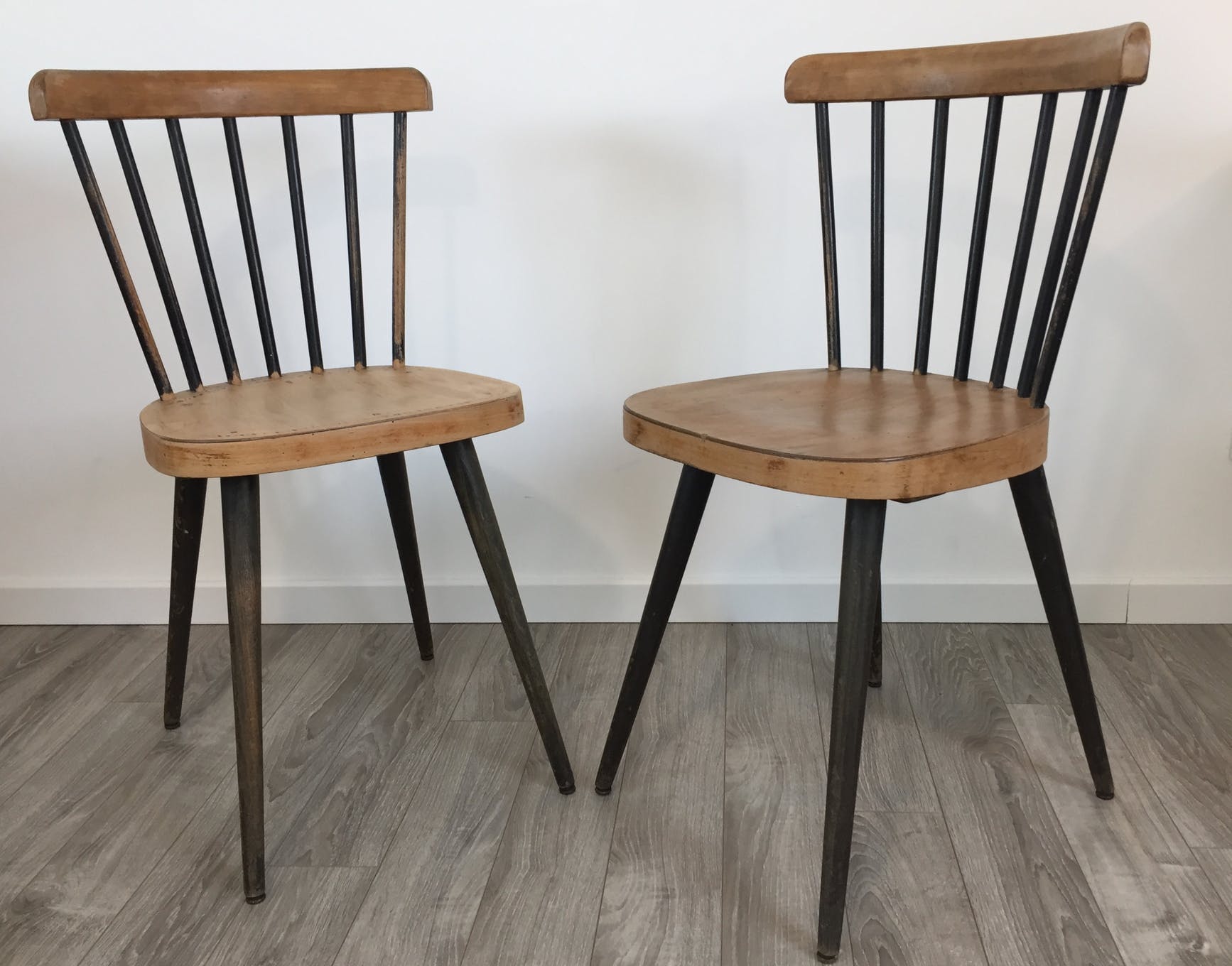 Pair of  bistro Baumann chairs