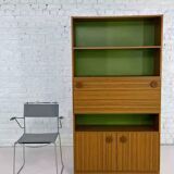 Bookcase with integrated desk/bar, 60s-70s design