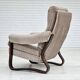 Années 1970, chaise longue danoise, très bon état d'origine, velours côtelé.