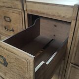 Old oak filing cabinet with drawers