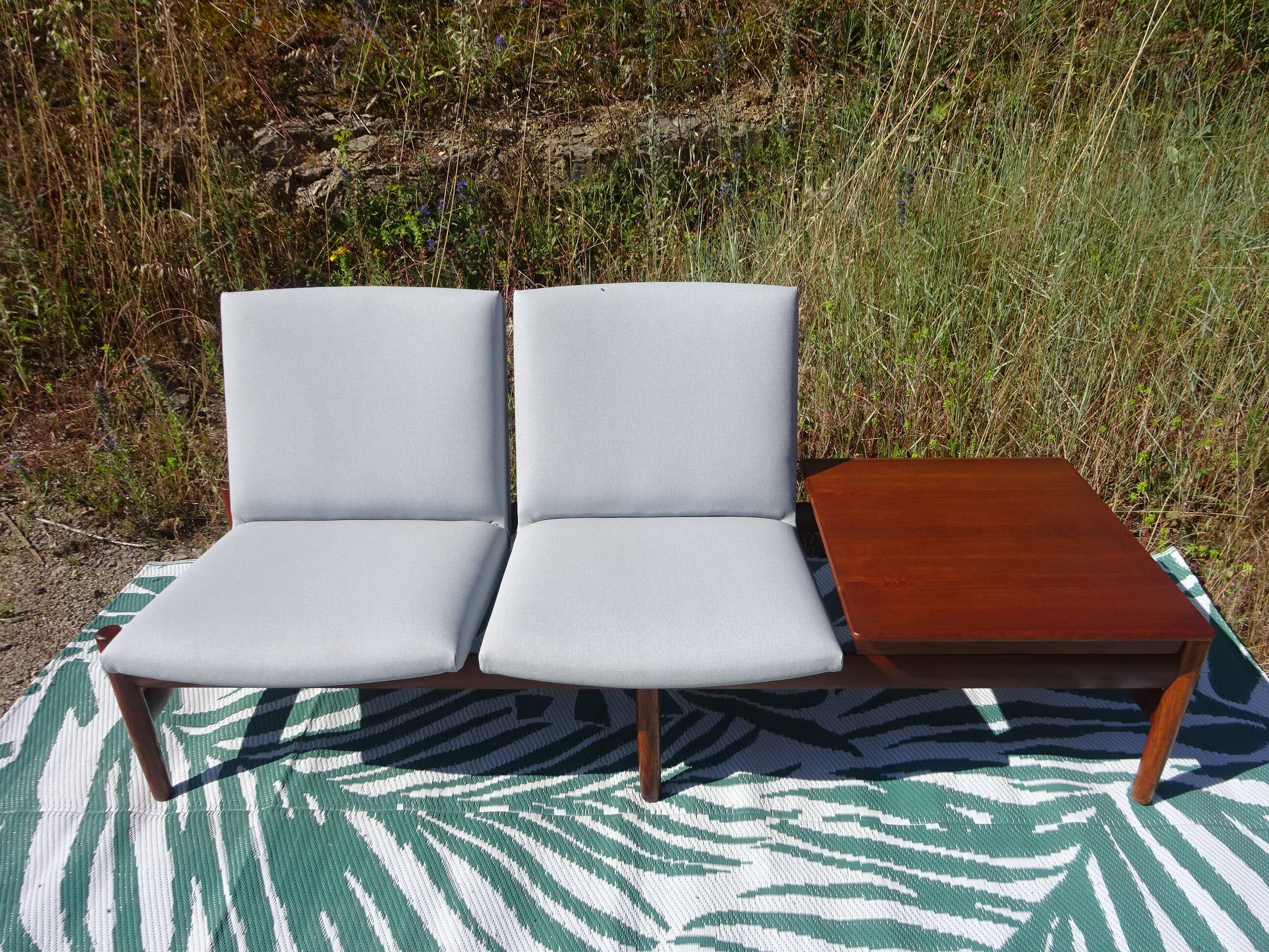 Modular bench and coffee table signed