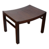 Tabouret en bois sombre des années 1960, Tchécoslovaquie