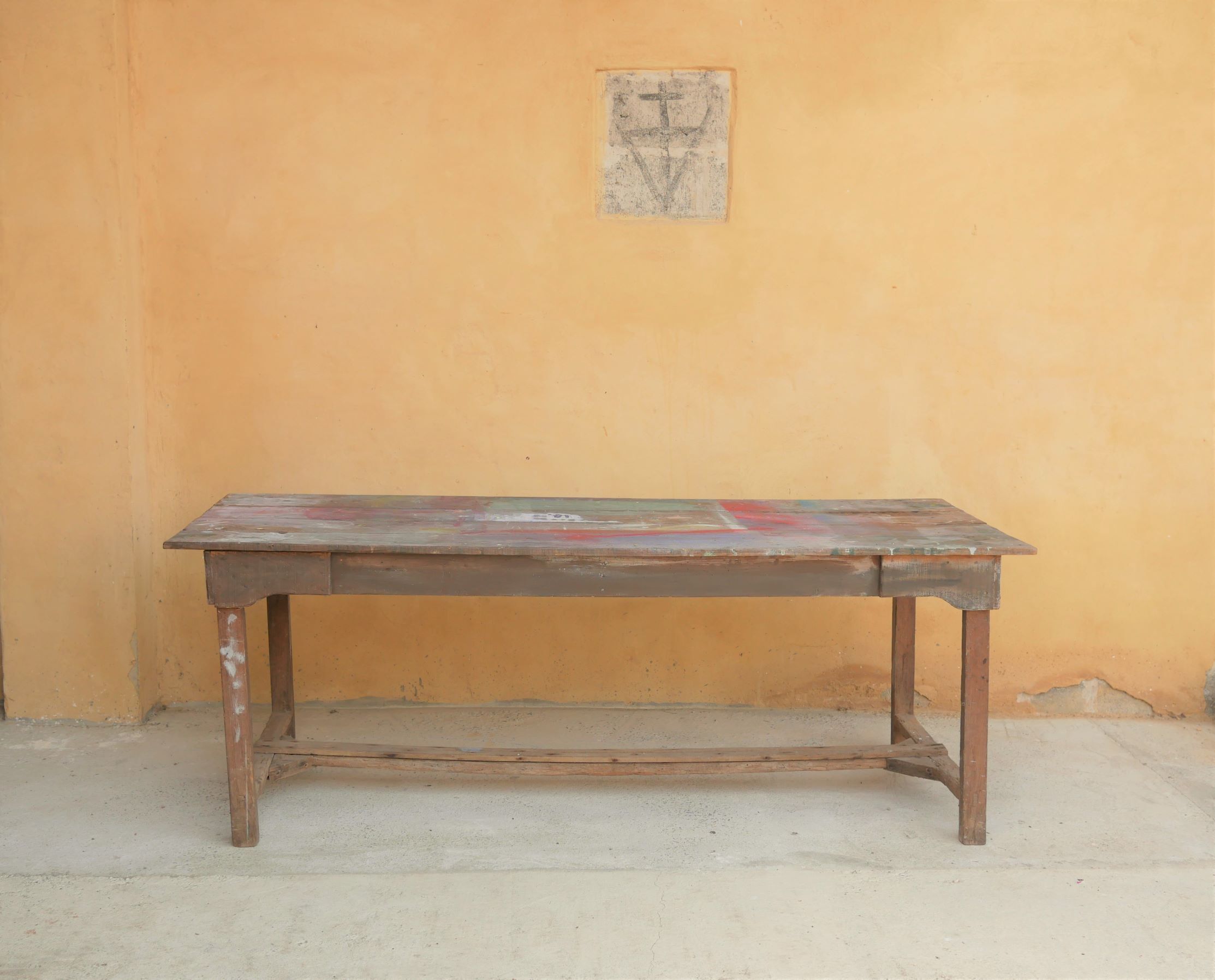 Wooden farm dining table