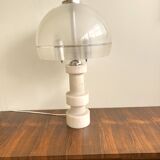 Vintage 70s marble and plexiglass lamp