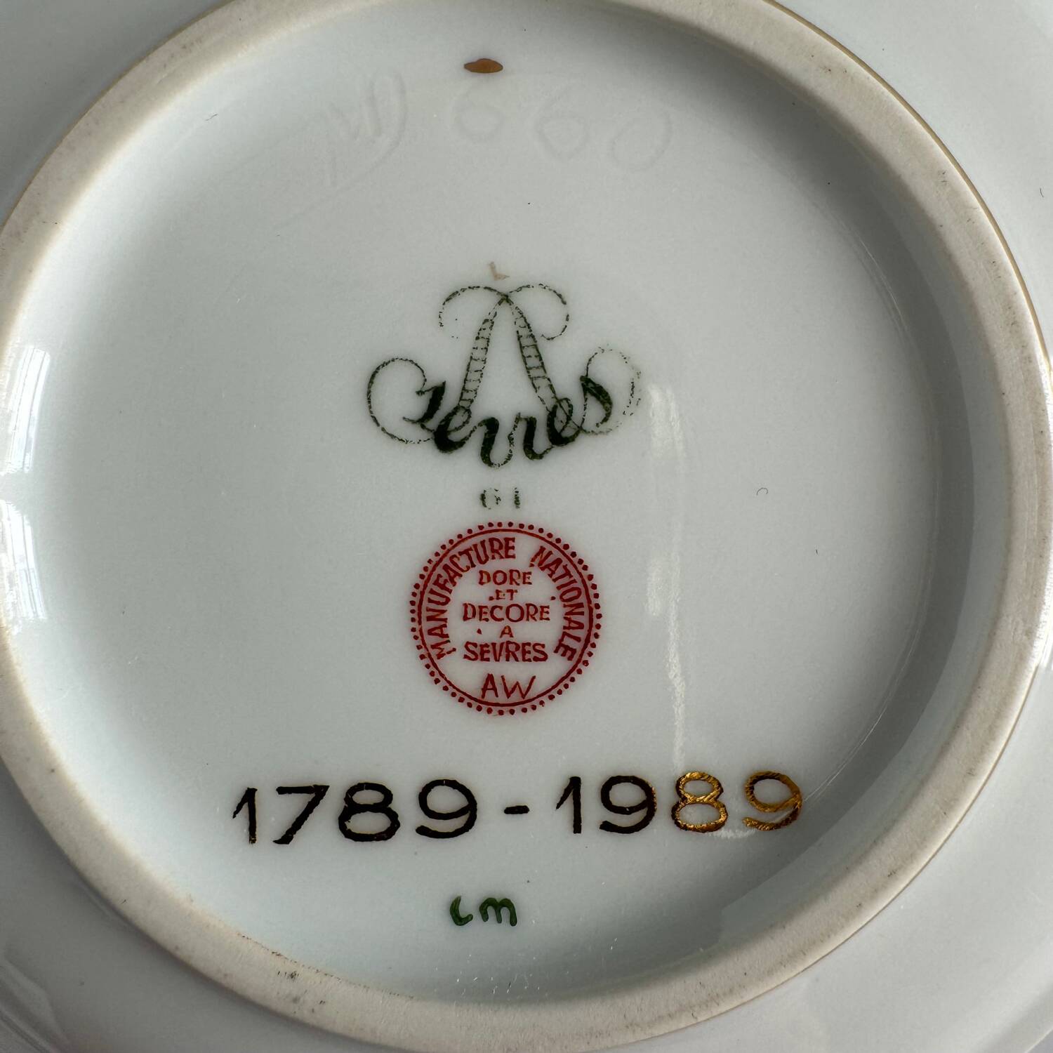 Commemorative Sèvres porcelain dish | Bicentenary of the Ré