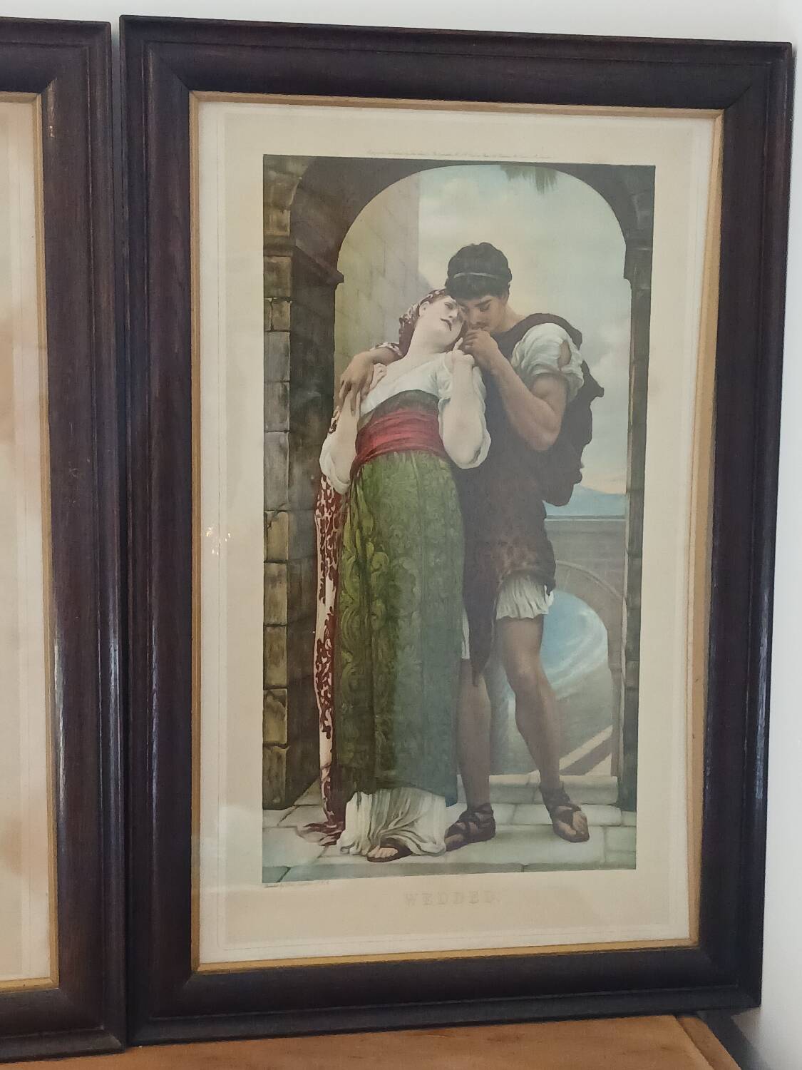 Duo d'estampes sur le thème de l'amour, début du siècle