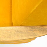 Yellow vintage armchair, Germany, 1960s, mustard velvet