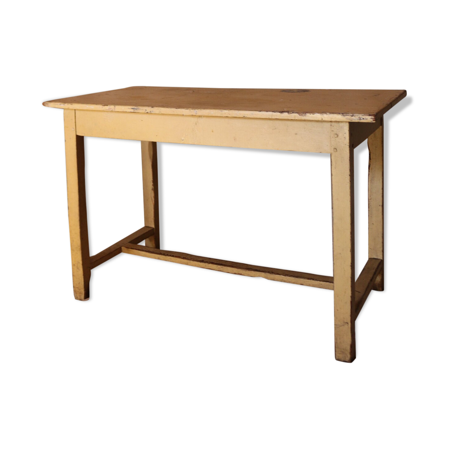 Yellow farmhouse table