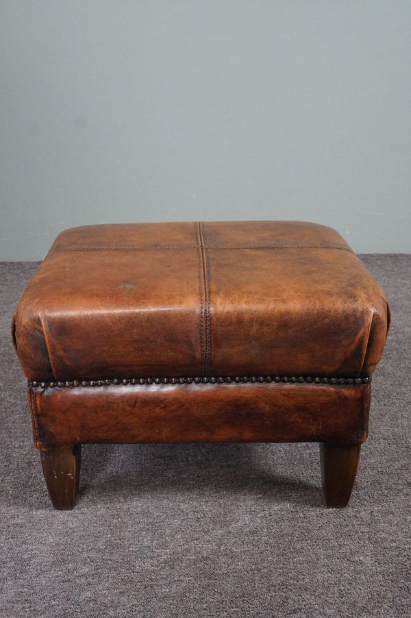 Sheep leather armchair + ottoman