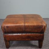 Sheep leather armchair + ottoman
