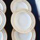 Set of 6 Limoges porcelain soup plates, decorated with gold 24
