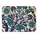Moroccan craft dish round vintage glazed terracotta