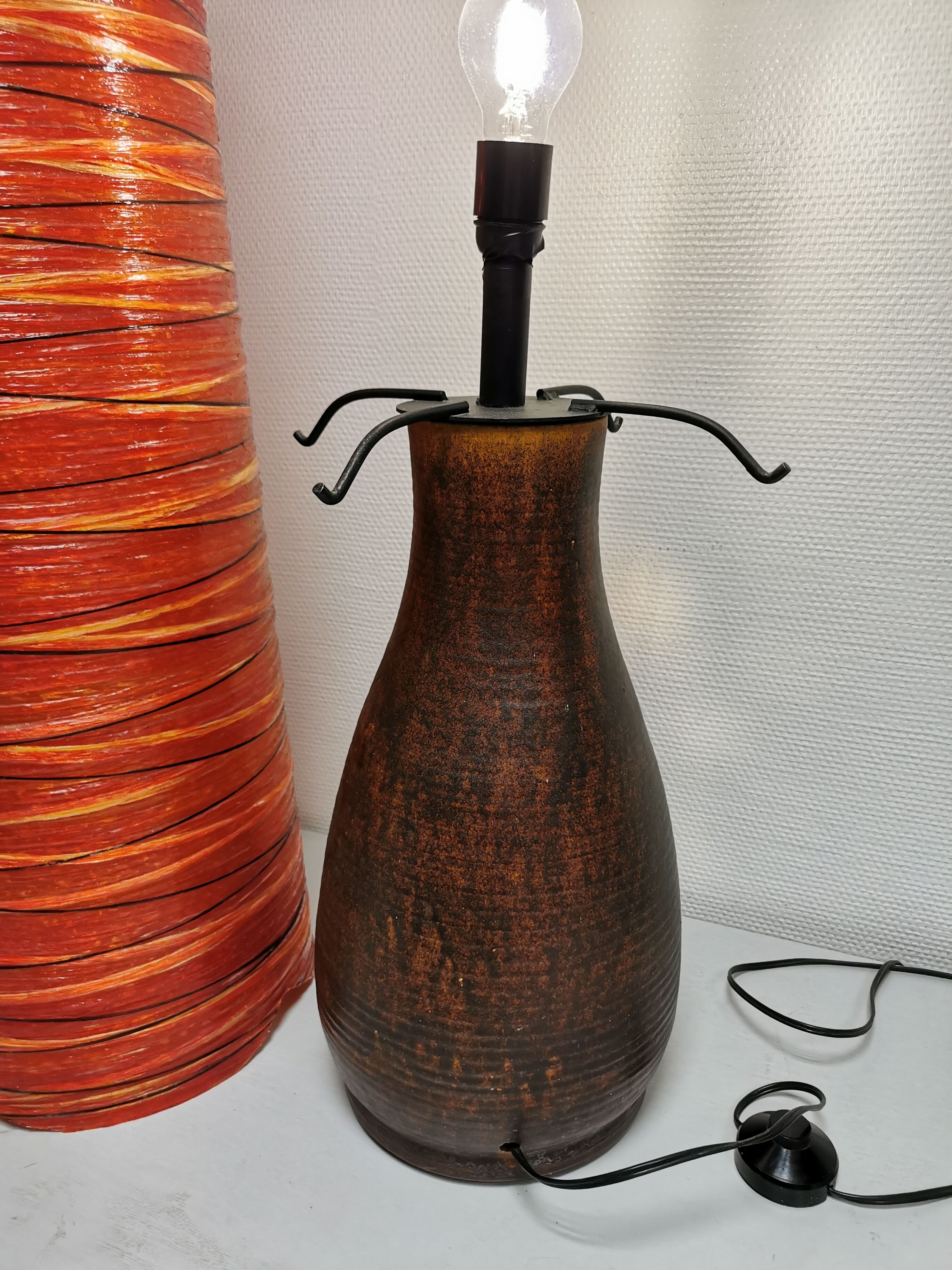 Large Vintage Ceramic Lamp ACCOLAY