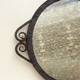 1930 hammered metal mirror