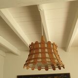 Rattan and wood suspension