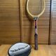 Vintage adidas tennis racket ilie năstase wood + case #e2
