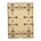 Tapis tissé plat de style scandinave du milieu du siècle. Tapis suédois/Tapis tissé plat