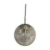 Vintage glass ball and aluminum hanging lamp