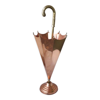 Copper and brass umbrella stand