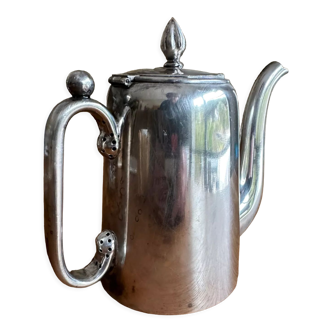 Silver metal milk jug