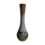 ceramic vase painting signed Chris