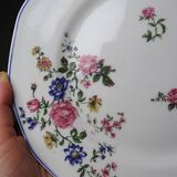 7 assiettes à dessert Bernardaud en porcelaine de Limoges décor floral, années 20-50