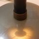 Italian desk / table mushroom lamp in brushed metal, 1950s