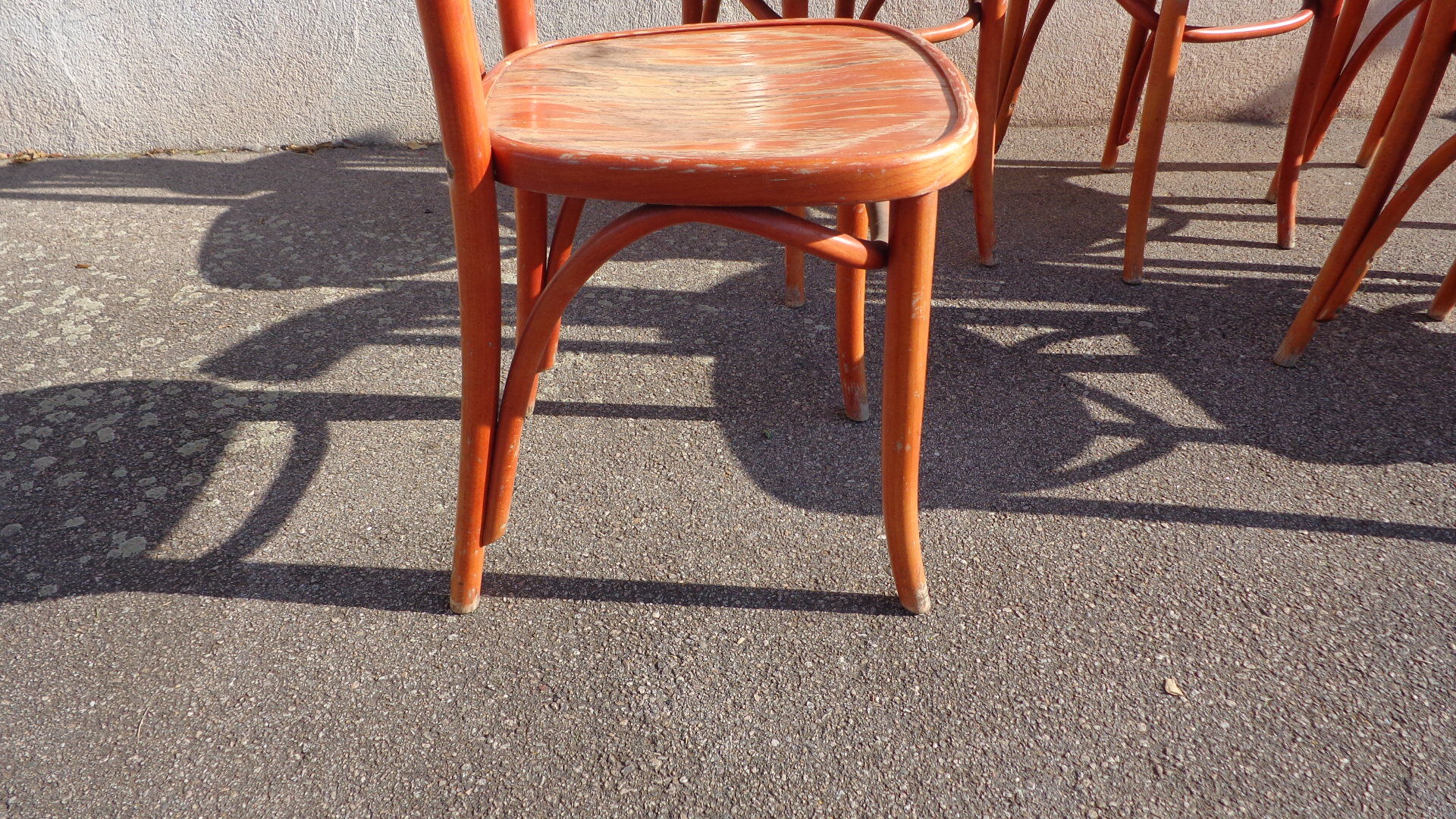 Set de 6 chaises bistrot rouge