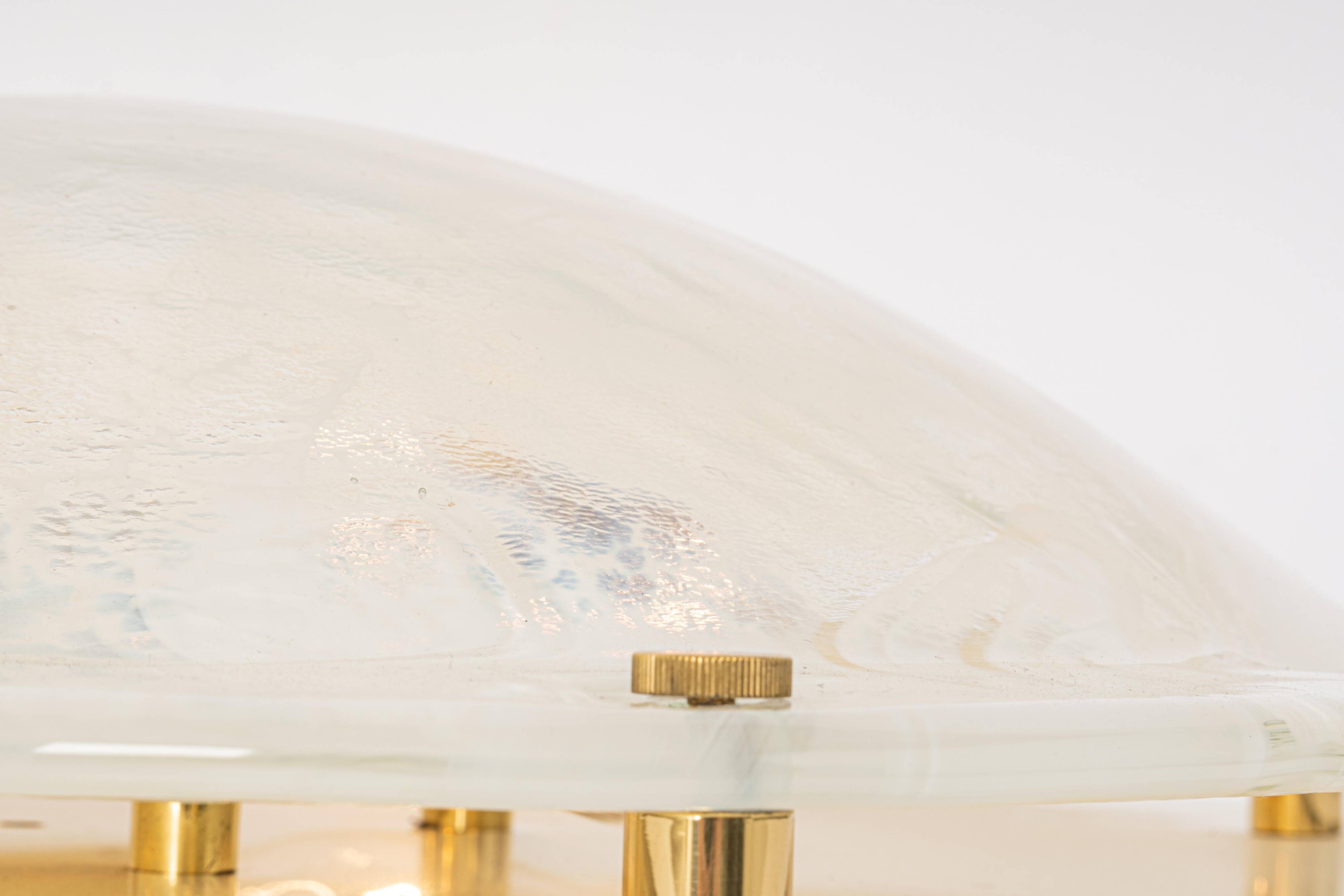 Large Murano brass wall lamp by Hillebrand, Germany, 1970s.