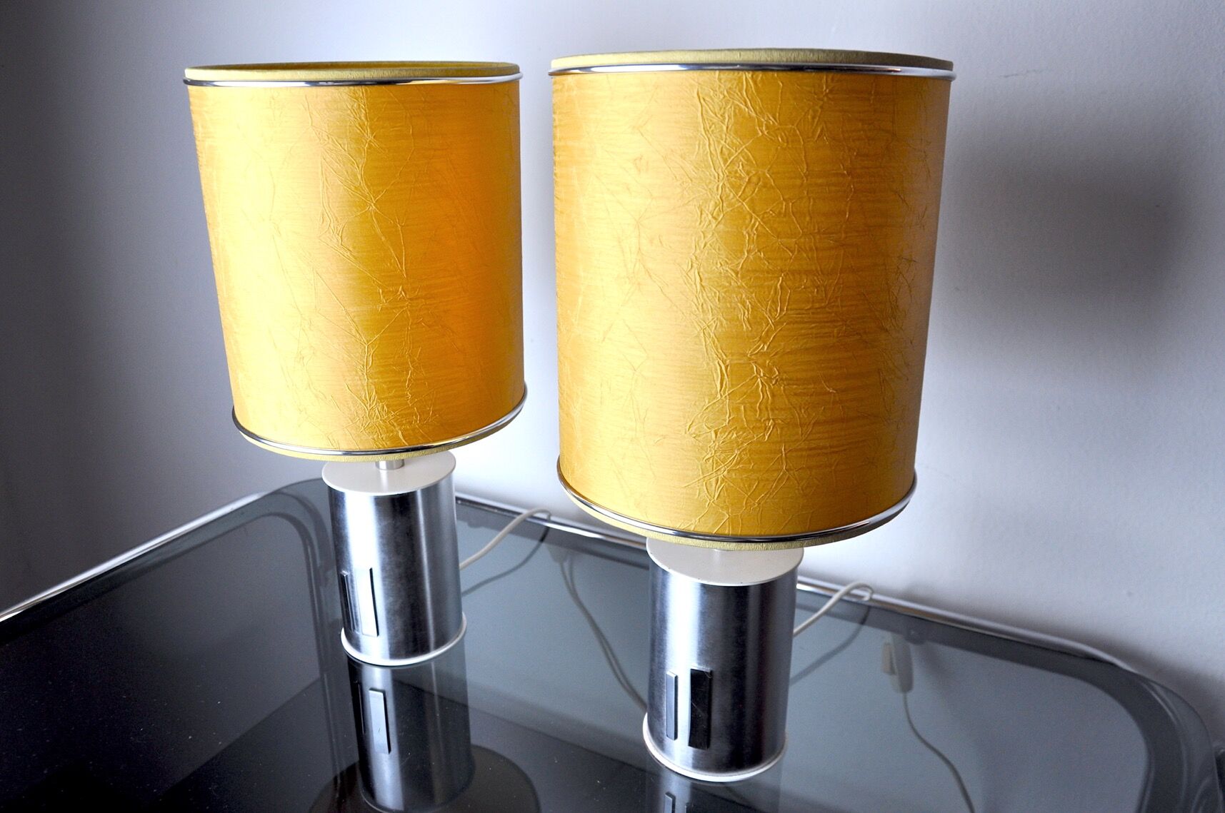 Pair of futuristic lamps by Marca SL, Spain, 1970