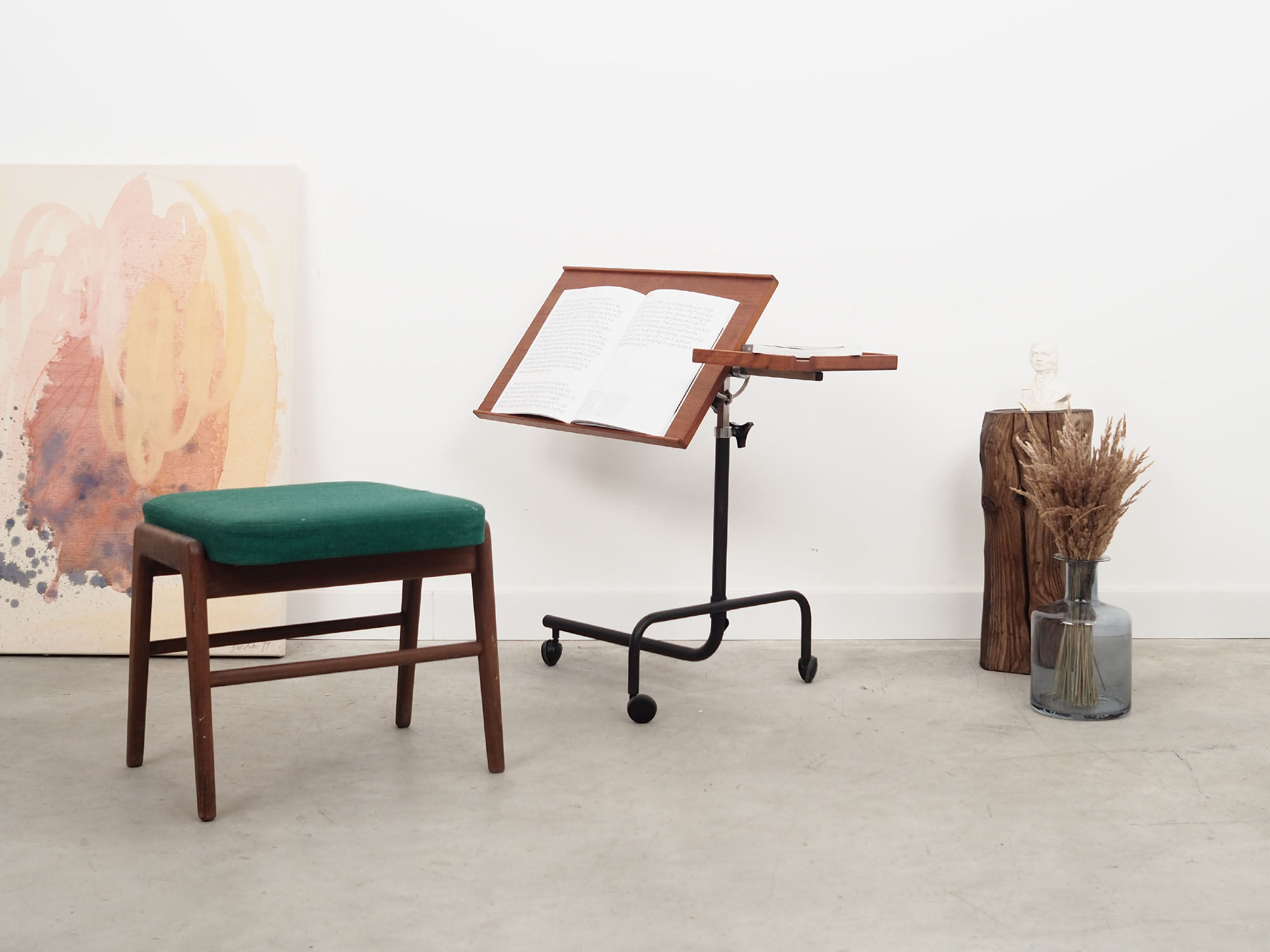 Teak music stand, Danish design, 1980s, production: Denmark