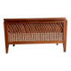 Wooden and rattan toy box
