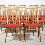 Mid-Century Walnut Dining Chairs, Set of 14, 1960s
