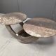 Vintage two tier marble coffee table, 1970s