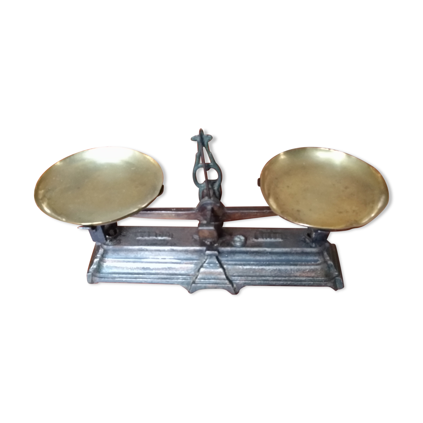 Old iron cast iron scale forge 1 kg and 11-weight box