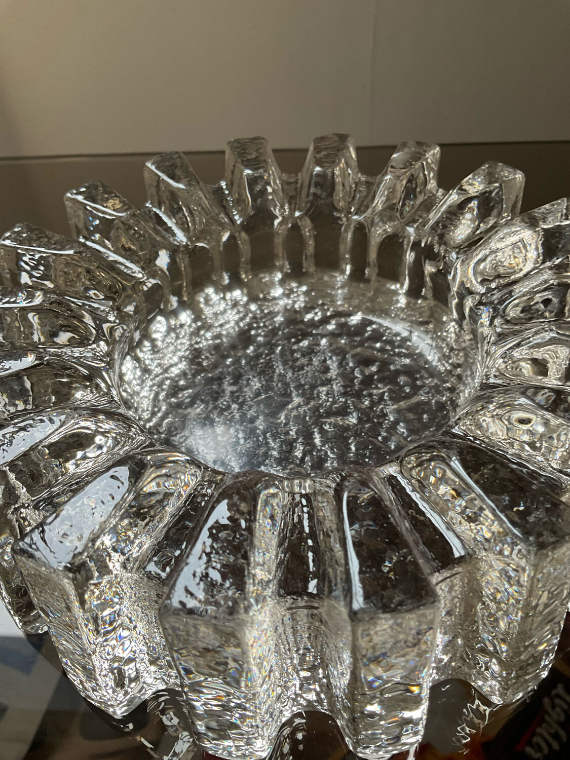 Vintage molded glass pocket vacuum